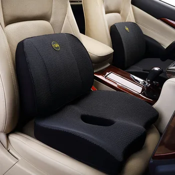 Автомобильная мягкая подушка с эффектом памяти, поддерживающая спину, подушка-массажер для спины, Поясная подушка для автомобильного кресла, домашнего офиса, облегчающая боль.