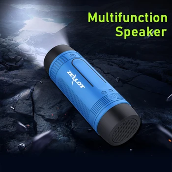 Беспроводной динамик S1 Bluetooth Портативный стерео басовый сабвуфер Поддержка фонарика Радио карты Micro SD AUX микрофон