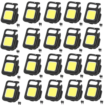 1-20 шт. Светодиодный фонарик Рабочий свет Портативный карманный фонарик брелок USB Перезаряжаемый для кемпинга на открытом воздухе Маленький легкий штопор