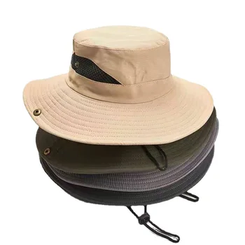 2023 Новые мужские шляпы-ведра, Весна-лето, Сетчатая Дышащая Ретро-солнцезащитная Шляпа, Уличная Панама, Рыболовные шляпы в джунглях, Новинка, Пляжные кепки для пап