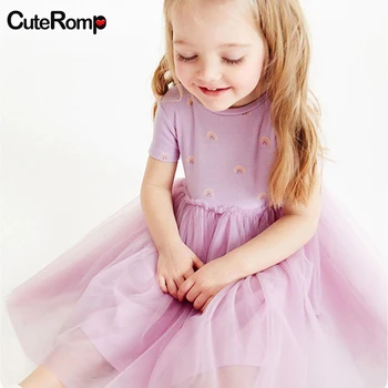 Летнее платье для маленьких девочек, европейские и американские платья принцесс, Сетчатое платье для девочек, одежда для маленьких девочек, vestido infantil menina