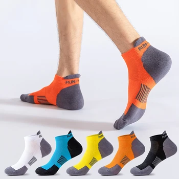 Профессиональные носки для бега Мужские Для спорта на открытом воздухе Тонкие Дышащие Быстросохнущие Впитывающие Влагу Короткие Носки для фитнеса с низким вырезом Баскетбол