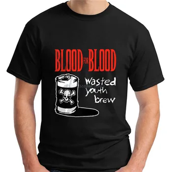 Новая черная футболка хардкор-рок-группы Blood For Blood, размер S-5xl47, футболка на 30-й, 40-й, 50-й день рождения