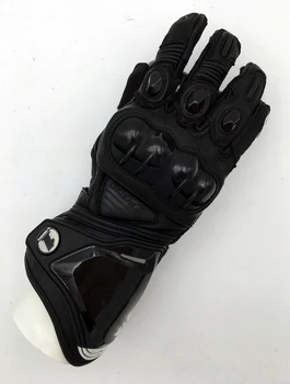 Новые 4-цветные кожаные мотоциклетные перчатки GP с длинными рукавами, велосипедные внедорожные перчатки