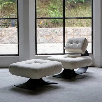 Итальянские современные минималистичные стулья для гостиной Креативной формы из металла с рыбьим хвостом, кресло для отдыха, Одноместное кресло для отдыха, гостиничный Ленивый диван