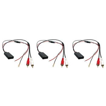 3X Универсальный модуль приемника Bluetooth AUX 2 Адаптера кабеля RCA Автомагнитола Стерео Беспроводной аудиовход Воспроизведение музыки