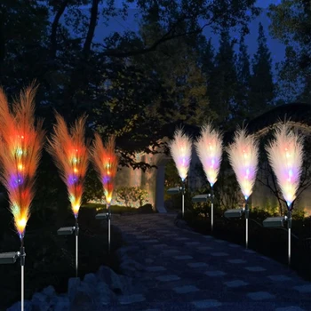 Светодиодные солнечные фонари, водонепроницаемые IP65, декоративные солнечные фонари в форме язычка, солнечный ландшафтный светильник для наружного сада и двора