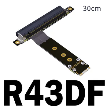 ADT-Link 32G/bps PCI-e 16x-M.2 для NVMe Key-M 2230 2242 2260 2280 Riser Card Gen3.0 Кабель PCIEx16 Extender с кабелем питания Sata