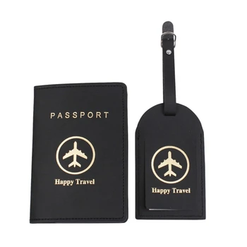 Портативный паспорт из искусственной кожи для держателя кейса с багажными бирками, защита кредитных карт для женщин, мужчин, пар
