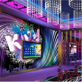 wellyu Пользовательские крупномасштабные фрески красочный фон для KTV / бара декоративные настенные росписи бумажные обои для стен 3 d
