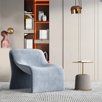 Итальянский Очень Простой диван-кресло Гостиничная Вилла Гостиная Приемная Дизайнерская Креативная Фланелевая мебель для отдыха