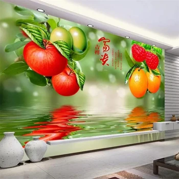 wellyu Пользовательские обои 3d фотообои обои богатые благоприятные прохладные летние фрукты фон обои 3d обои papel de parede