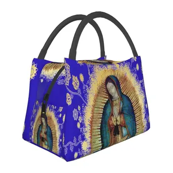 Леди Мексиканской Девы Марии Мексика Tilma Термоизолированные пакеты для ланча Портативный контейнер для ланча для офиса, еды на открытом воздухе, Коробка для еды