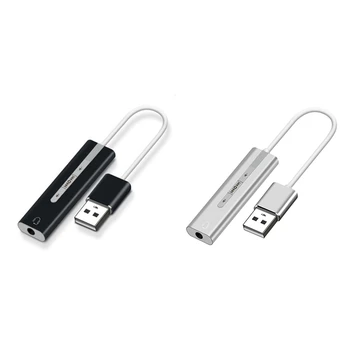 Внешняя звуковая карта USB с разъемом от USB3.0 до 3,5 мм, аудиомикрофон, адаптер для наушников для ПК, звуковая карта ноутбука