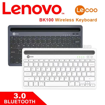 Беспроводная клавиатура Lenovo Lecoo BK100 с поддержкой Bluetooth 3.0 Micro USB, несколько систем, перезаряжаемая литиевая батарея