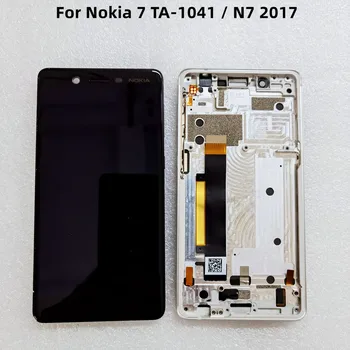 используется оригинальный ЖК-дисплей для Nokia 7 TA-1041, ЖК-дисплей с сенсорным экраном, дигитайзер в сборе с заменой рамки для Nokia N7 2017 LCD