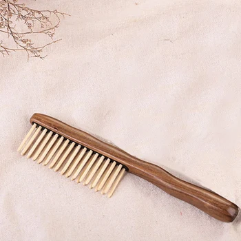 Расческа для волос из натурального сандалового дерева, деревянная расческа ручной работы, распутывающая волосы, Гребень с широкими зубьями, Новый дизайн