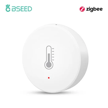BSEED Tuya Smart ZigBee 3.0, интеллектуальный датчик температуры и влажности, безопасность без питания от батареи Благодаря приложению Tuya Smart Life App Alexa