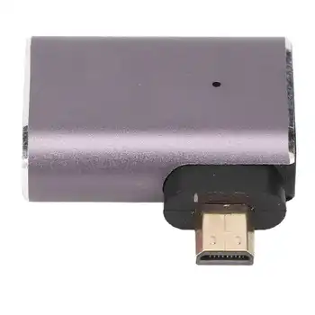 Адаптер HD Female-Micro HD 8K UHD 40 Гбит / с из алюминиевого сплава ALLM VRR конвертер Micro HD в HD Подходит для телевизионной камеры ноутбука