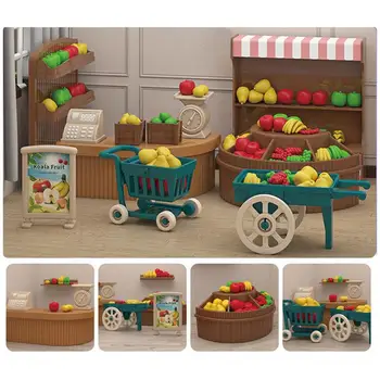 Игрушки, кукла 1:32, миниатюрная семейная Кухня Монтессори, совместимый Мини-кукольный домик, Кухонные принадлежности, мебель, подарки для ролевых игр