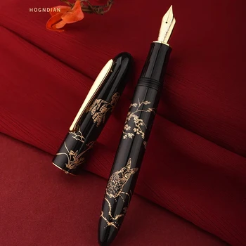 Авторучка Hongdian N23 Rabbit Year Limited, высококачественные канцелярские принадлежности для студентов, подарочные ручки для письма с золотой резьбой