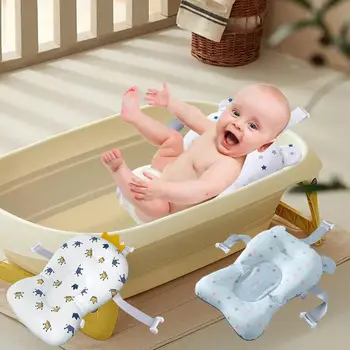 Складной коврик для детской ванночки и стульчика, поддерживающий сиденье для детской ванночки, подушка для ванны для новорожденных, Противоскользящая Мягкая комфортная подушка для тела
