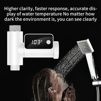 Светодиодный цифровой термометр для душа, монитор температуры воды в детской Ванночке, вращающийся на 360 градусов дисплей по Цельсию и Фаренгейту С возможностью переключения