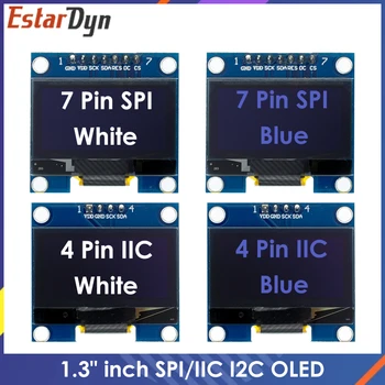 RoHS 1,3-дюймовый OLED-модуль Белый/синий SPI/IIC I2C Цвет связи 128X64 1,3-дюймовый OLED-ЖК-светодиодный дисплейный модуль 1,3 