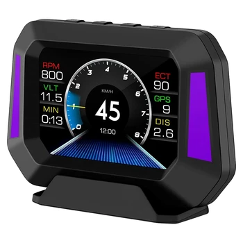 Автомобильный HUD-дисплей, цифровой датчик, система OBD GPS, градиентометр, инструмент автоматической диагностики скорости автомобиля, спидометр автомобиля