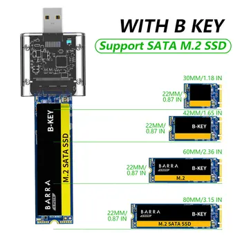 Корпус твердотельного накопителя M2, корпус SATA, высокоскоростной адаптер USB 3.0, 5 Гбит/с, коробка для твердотельных дисков Gen 1