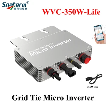 Микропреобразователь MPPT мощностью 350 Вт 300 Вт с подключением к сети от 22-60 В постоянного тока до 120 В 230 В переменного тока с мобильным приложением для удаленного мониторинга
