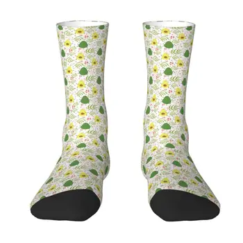 Милые зеленые носки с рисунком авокадо для мужчин и женщин, теплые забавные носки для экипажа, новинка
