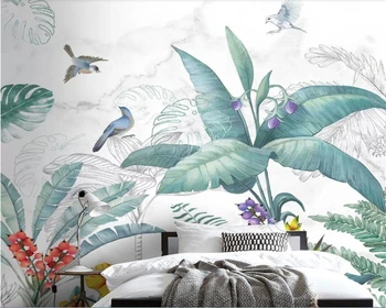 обои beibehang домашний декор в скандинавском стиле обои с тропическим лесом Фон для телевизора обои для гостиной диван стена для телевизора
