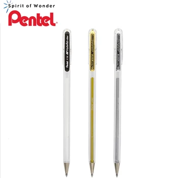 1 шт Металлическая гелевая ручка Pentel 0,8 мм K108 Металлическая гелевая кисть Подчеркивает Штрихи пера, художественную роспись, фотоукрашение.