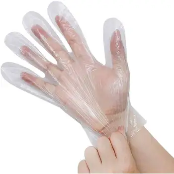 100шт утолщенных одноразовых перчаток для приготовления пищи Пластиковые безопасные для пищевых продуктов одноразовые перчатки для уборки кухни, приготовления пищи, обращения с продуктами